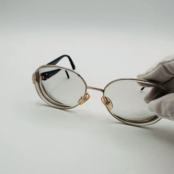 Christian Dior Gold and Black Glasses